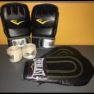 Everlast Advanced Heavy Bag Gloves, Wraps & Mitts